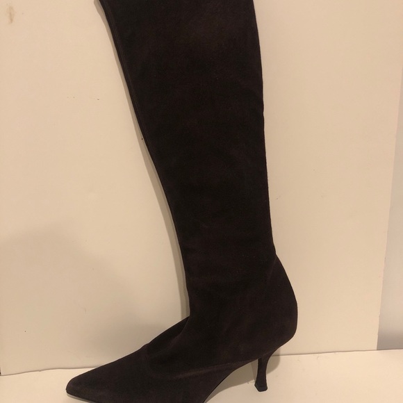 STUART WEITZMAN Suede Knee High Stiletto Stretch - Picture 5 of 5